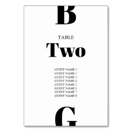 Moderne minimalistische zwarte en witte monogram b kaart