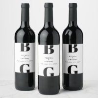 Moderne minimalistische zwarte en witte monogram b