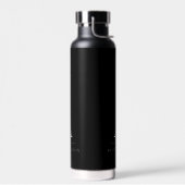 Moderne Minimalistische Zwarte en Witte Monogram Waterfles (Links)
