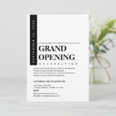 Moderne minimalistische zwarte en witte opening kaart (Staand voorkant)