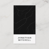 Moderne minimalistische zwarte en witte Profession Visitekaartje (Voorkant)