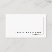 Moderne minimalistische zwarte en witte Profession Visitekaartje (Voorkant)