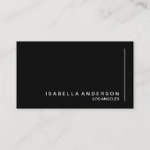 Moderne minimalistische zwarte en witte Profession Visitekaartje (Voorkant)