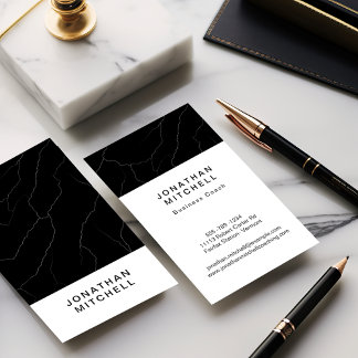 Moderne minimalistische zwarte en witte Profession Visitekaartje