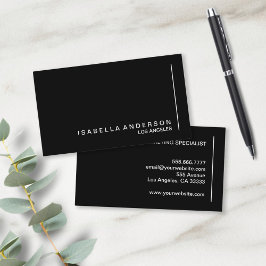 Moderne minimalistische zwarte en witte Profession Visitekaartje