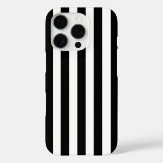 Moderne minimalistische zwarte en witte strepen iPhone 16 pro hoesje