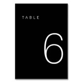 Moderne minimalistische zwarte en witte tabel numm kaart (Voorkant)