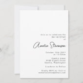 Moderne minimalistische zwarte en witte vlek Mitzv Kaart (Voorkant)