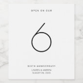 Moderne minimalistische zwarte en witte waslabel wijn etiket (Enkel label)