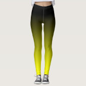 Moderne Minimalistische Zwarte Gele Gradiënt Leggings (Voorkant)