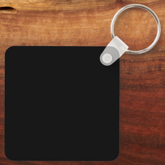 Moderne, minimalistische zwarte gouden gouden simp sleutelhanger (Achterkant)