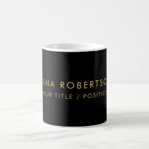 Moderne Minimalistische Zwarte Gouden Professionel Koffiemok