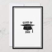 Moderne minimalistische zwarte-grensdoorlooppartij kaart (Achterkant)