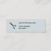 Moderne, minimalistische zwarte haarlijst met kraf mini visitekaartje (Voorkant)