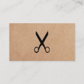 Moderne, minimalistische zwarte haarlijst met kraf visitekaartje (Voorkant)