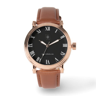 Moderne Minimalistische Zwarte Horloge Logo & Webs