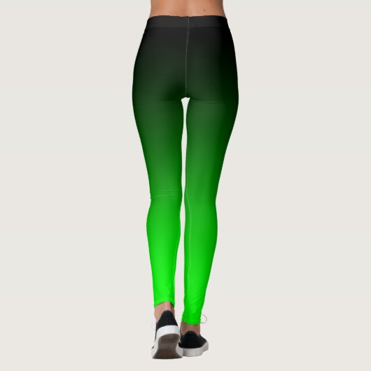 Moderne, minimalistische zwarte kalkgradiënt leggings (Achterkant)