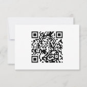 Moderne minimalistische zwarte kalligrafie Script  RSVP Kaartje (Achterkant)