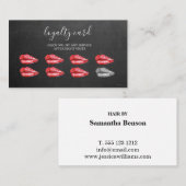 Moderne, minimalistische zwarte-kartonnen Makeup-a Visitekaartje (Voorkant / Achterkant)