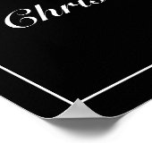 Moderne, minimalistische zwarte kerstwelkomstteken poster (Hoek)