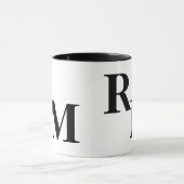 Moderne minimalistische zwarte-Letter-Mok Mok (Midden)