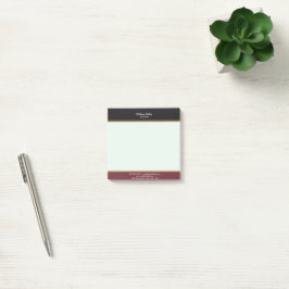 Moderne minimalistische zwarte maroon Stripes Post-it® Notes