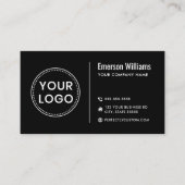 Moderne, minimalistische zwarte of elke logo voor  visitekaartje (Voorkant)