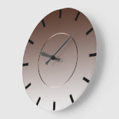 Moderne minimalistische zwarte ombre bruine koffie grote klok (Hoek)