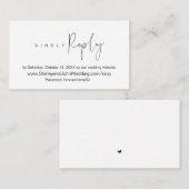 Moderne minimalistische, zwarte, online website RS Informatiekaartje (Voorkant / Achterkant)