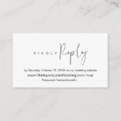 Moderne minimalistische, zwarte, online website RS Informatiekaartje (Voorkant)