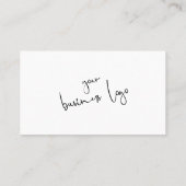 Moderne minimalistische zwarte orde bedankt uw bed visitekaartje (Achterkant)