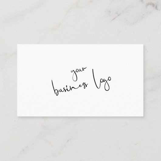 Moderne minimalistische zwarte orde bedankt uw bed visitekaartje (Achterkant)