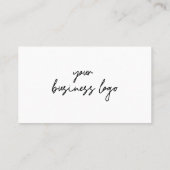 Moderne minimalistische zwarte orde bedankt  visitekaartje (Achterkant)