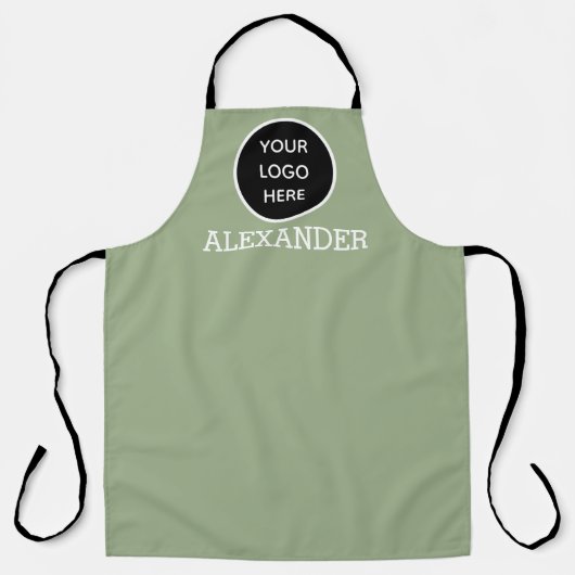 Moderne, minimalistische zwarte pagina Aangepast l Schort (Voorkant)