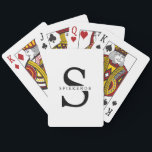 Moderne, minimalistische zwarte, persoonlijke naam pokerkaarten<br><div class="desc">Moderne,  minimalistische zwarte,  persoonlijke naam</div>