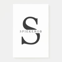 Moderne, minimalistische zwarte, persoonlijke naam