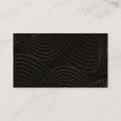 Moderne minimalistische zwarte perzik haar stylist visitekaartje (Achterkant)