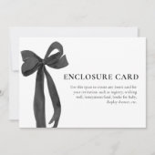 Moderne minimalistische zwarte roze boeg behuizing kaart (Voorkant)