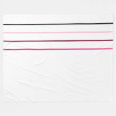 Moderne, minimalistische zwarte roze lijnen fleece deken (Voorkant (Horizontaal))