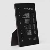 Moderne minimalistische zwarte salon prijslijstser fotoplaat (Zijkant)