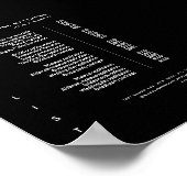 Moderne minimalistische zwarte salon prijslijstser poster (Hoek)