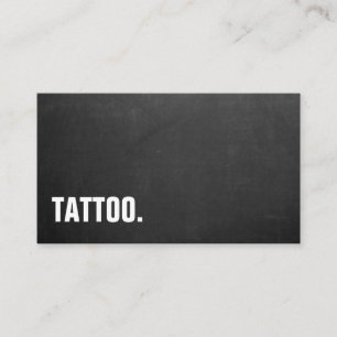 Moderne Minimalistische Zwarte Schoolbord Tattoo P Visitekaartje