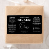 Moderne Minimalistische Zwarte Schoonheid Cosmetis Etiket (Insitu)