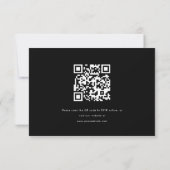 Moderne Minimalistische Zwarte Script Afstudeerfee RSVP Kaartje (Achterkant)