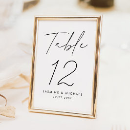Moderne Minimalistische Zwarte Script Trouwdag Kaart