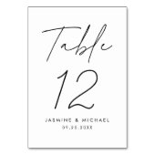 Moderne, minimalistische zwarte-scriptweduwen kaart (Voorkant)