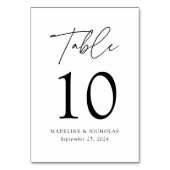 Moderne, minimalistische zwarte-scriptweduwen kaart (Voorkant)