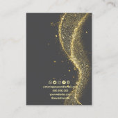 Moderne minimalistische zwarte sieraden display ka visitekaartje (Achterkant)