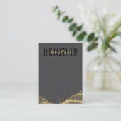 Moderne minimalistische zwarte sieraden display ka visitekaartje (Staand voorkant)