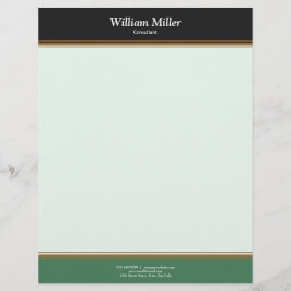 Moderne minimalistische zwarte strepen briefhoofd